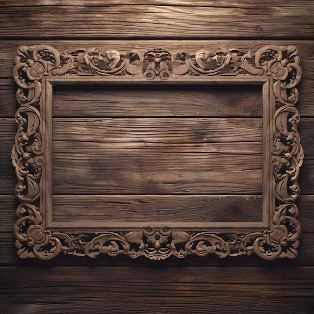 Фото Деревенская деревянная декоративная рамка для уюта и тепла