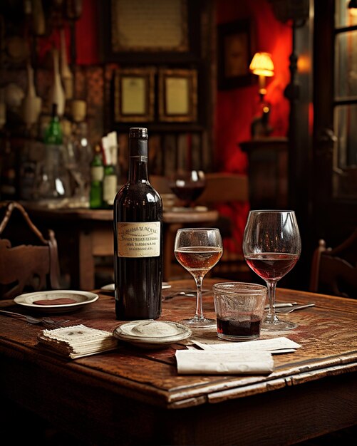 Rustic Wooden Table Laden with Nine Varieties