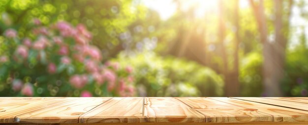 Rustic Wooden Table in Natural Setting