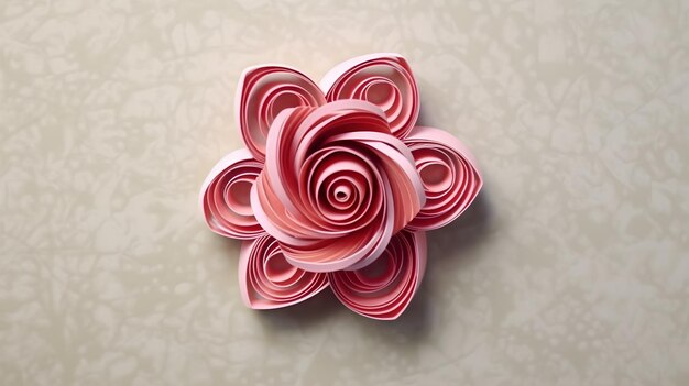 Rustieke elegantie Een trapsgewijze boeket van getextureerde 3D-papier Quilled Roses