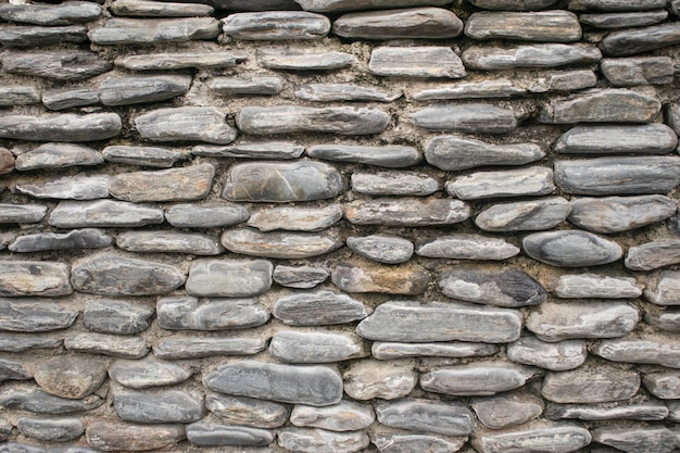 Rustieke stenen muur met cement