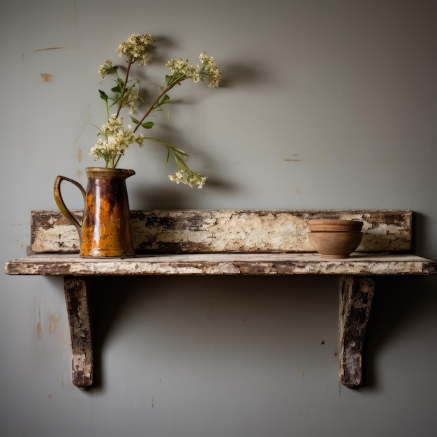 Foto rustieke vintage plank met engelse landelijke sfeer