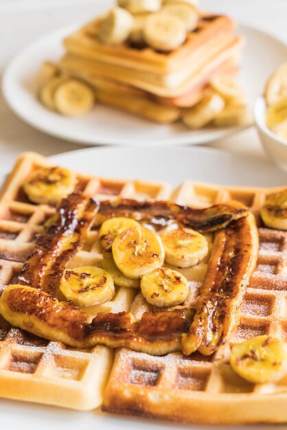 rustieke zoete bananenwafel