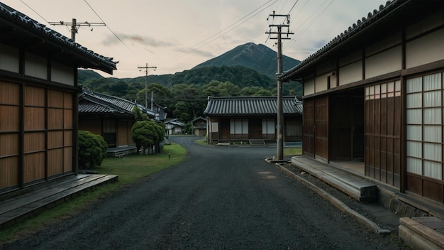 rustig en leeg Japans platteland