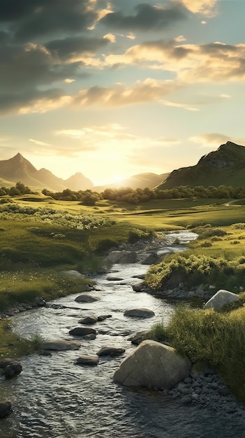 Rustig landschap van de prachtige omgeving