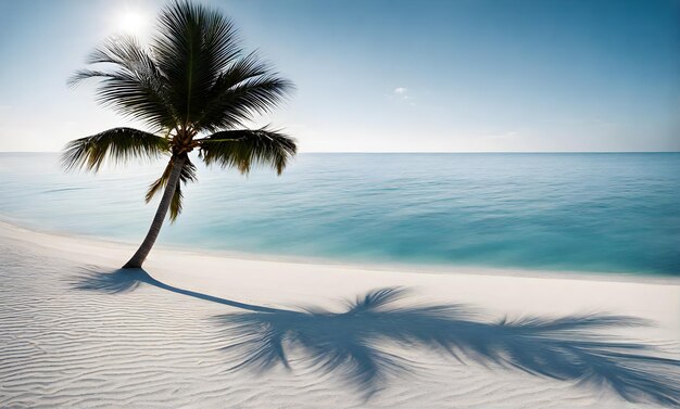 Foto rustige blauwe oceaanstrand