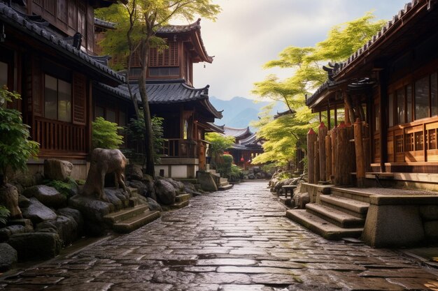 Foto rustige scène van de oude stad kyoto japan 00699 03
