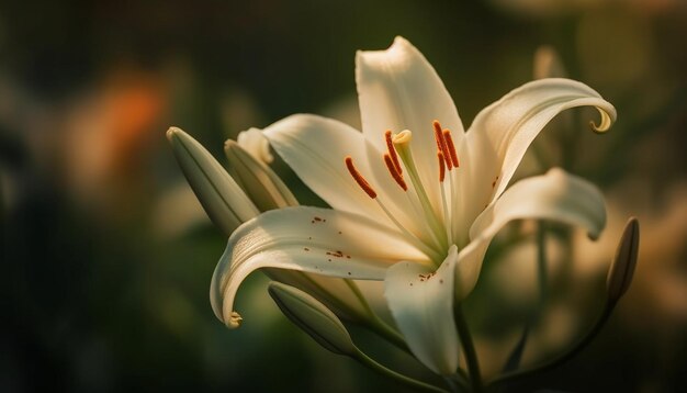 Rustige weide toont heldere wilde bloemen in bloei gegenereerd door AI