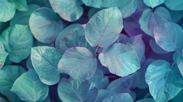 Rustling leaves in hues of mint and lilac AI generated illustration