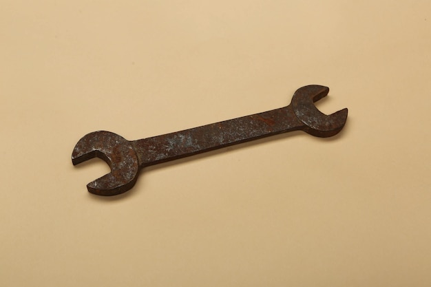 A rusty auto wrench