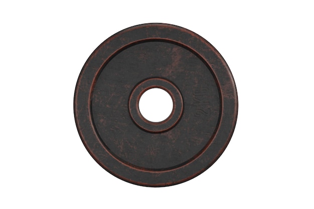 rusty dumbbell disc object for gym