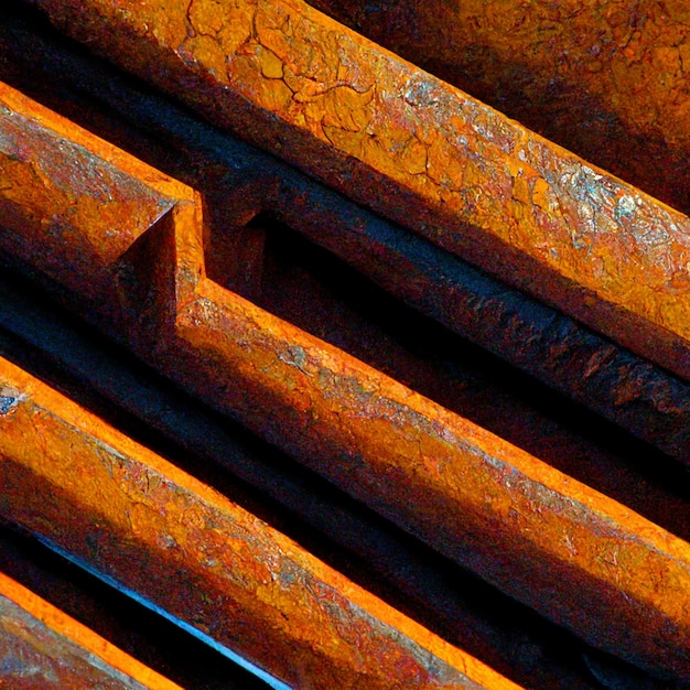 Rusty metal construction Closeup texture background