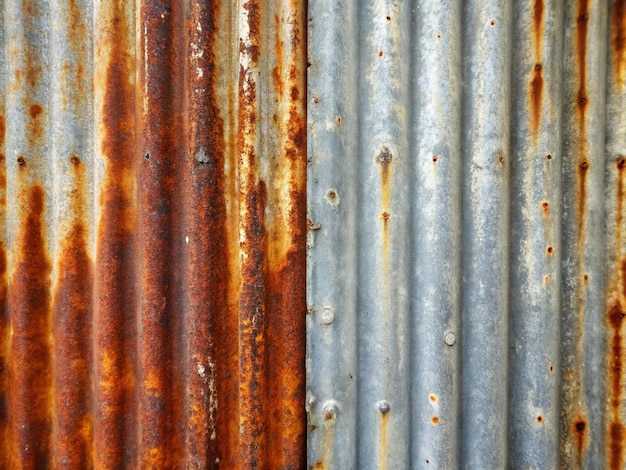 a rusty metal structure with rusted metal bars