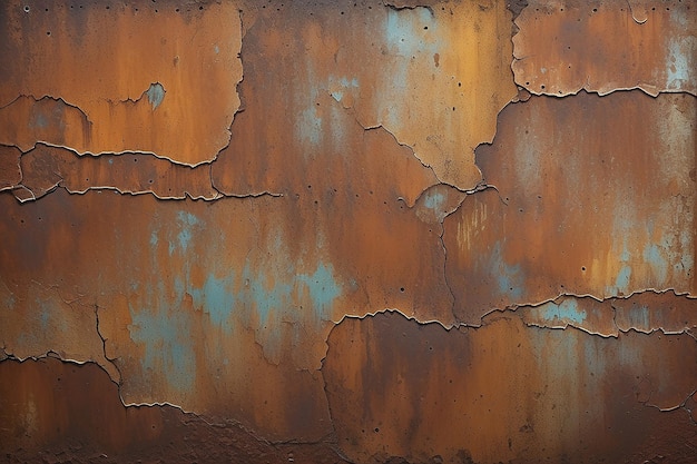 Rusty metal texture Abstract background of an old rusty wall Generative AI