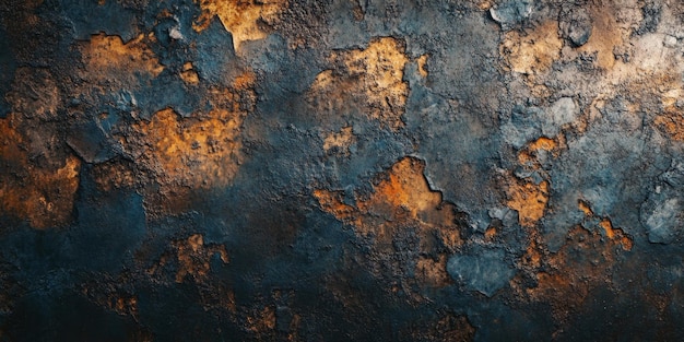 Rusty metal texture featuring peeling paint and corroded surface highlights dark and moody tones