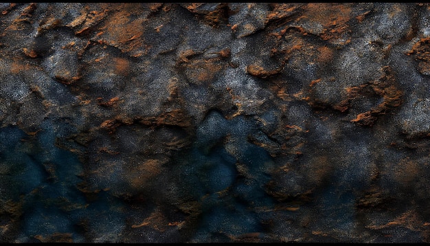 Rusty metal wall with abstract textured pattern generated by AI