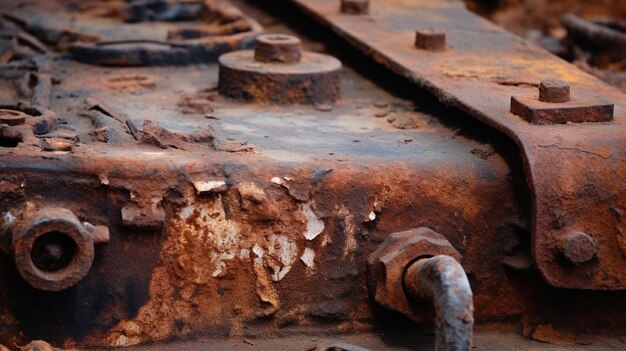 Rusty old gear for train