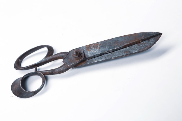 Rusty and old scissors