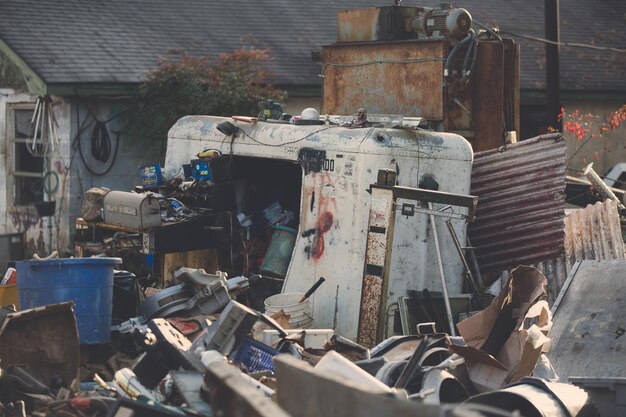 Photo rusty scrap metal