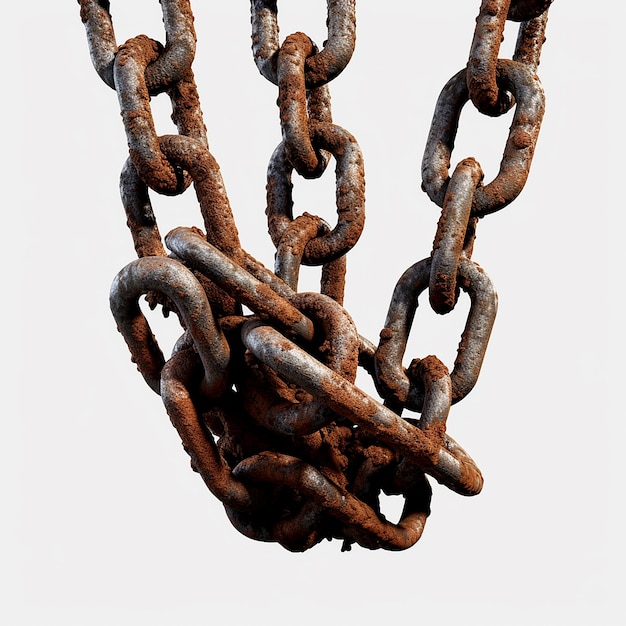 Rusty Shipyard Metal Chain Link Object