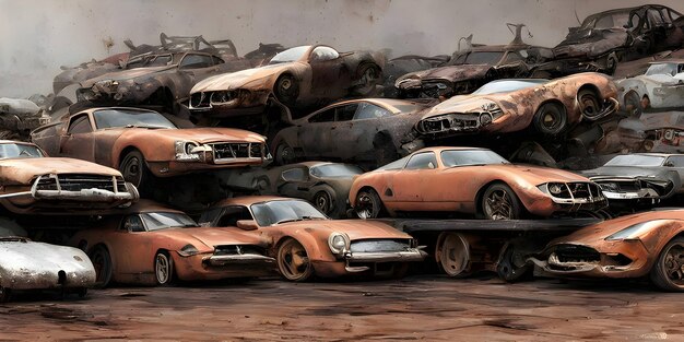 Rusty sports cars
