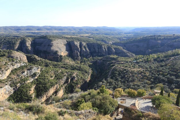 Ruta del abrigo de Chimiachas en la sierra de Guara in Huesca in Spain