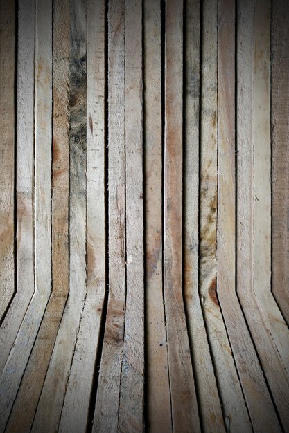 Foto ruw hout, houten lattenbodem