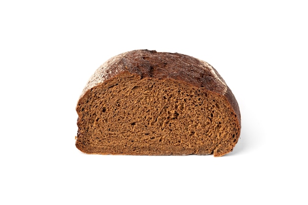 Rye bread isolated on white background.