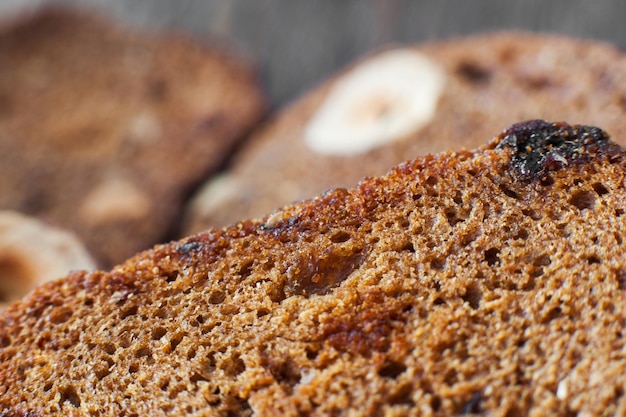 Rye bread slices