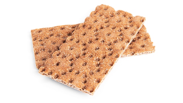 Rye crispbread isolated on a white background. High quality photo