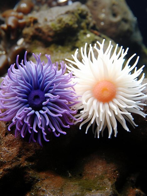 Photo s anemone and senju sea anemone