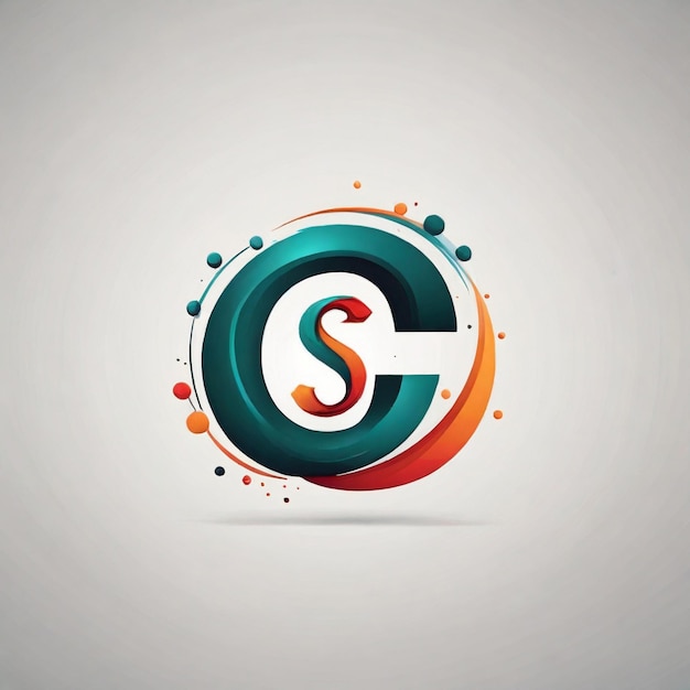 Фото Дизайн логотипа буквы s тип логотипа с точкой творческий и уникальный шаблон дизайна логотипа буквы s