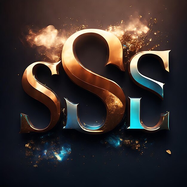 S Logo Colorful text effect