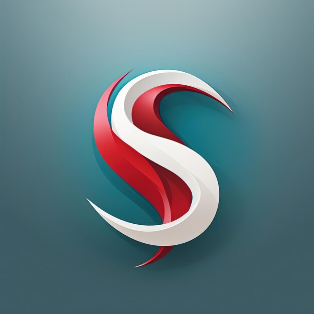 s logo design template in the style of dark teal and light red