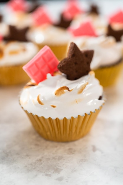 Foto cupcake s'more