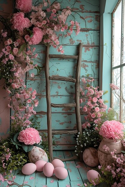 Foto sa bloemenmuurdecoratie