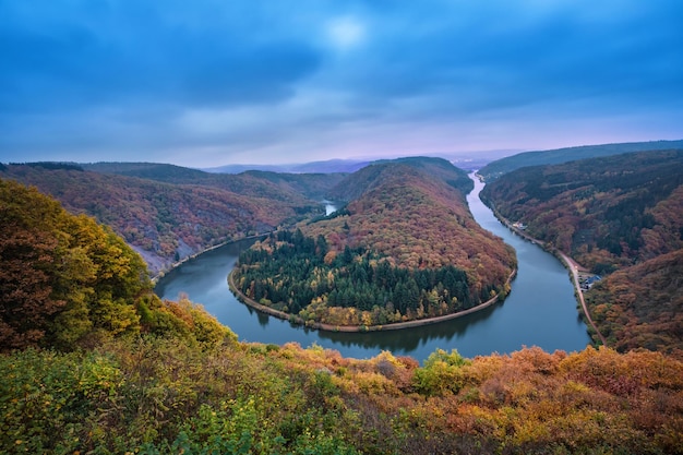 Saarschleife Germany famous landscape with river bend