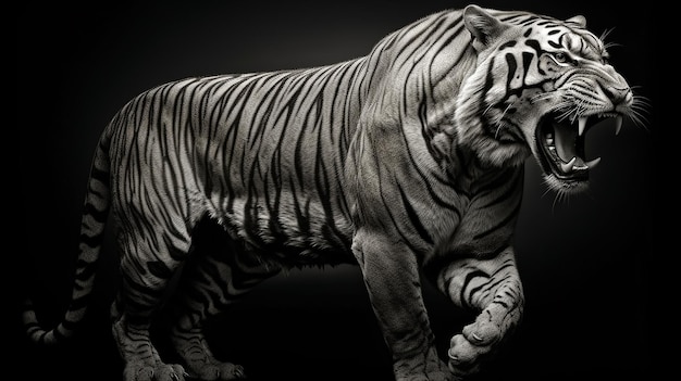 Photo sabretoothed tiger full body super detailed wallpaper