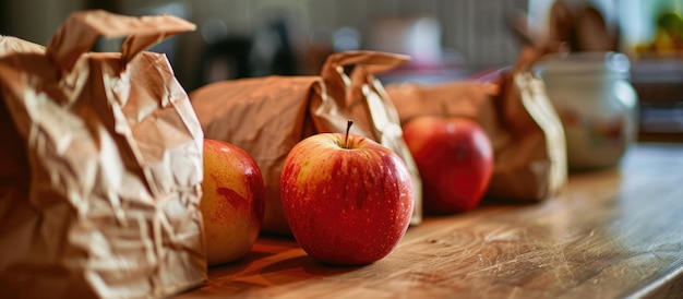 Sack lunches voor de lunch tijdens pandemie beperkingen