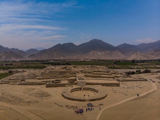 The 'Sacred City of Caral-Supe' or simply 'Caral' , is an archaeological site where the remains of the main city of the Caral civilization are found. It is located in the Supe valley, near the current