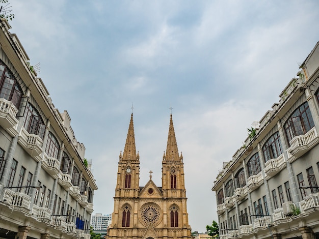 Sacred Heart Cathedral at guangzhou china.The Sacred Heart Cathedral is a Catholic church in the Diocese of Guangzhou