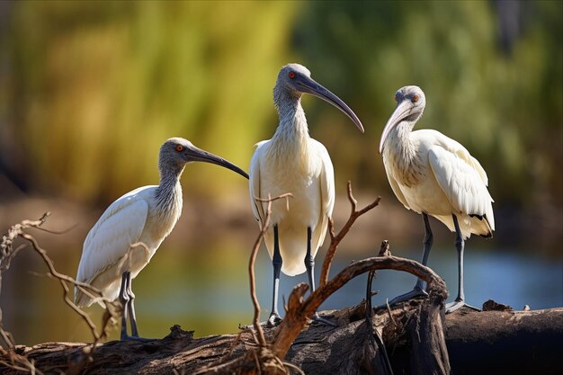 Photo sacred ibis a picture of elegance and nurturing at dalyellup western australia