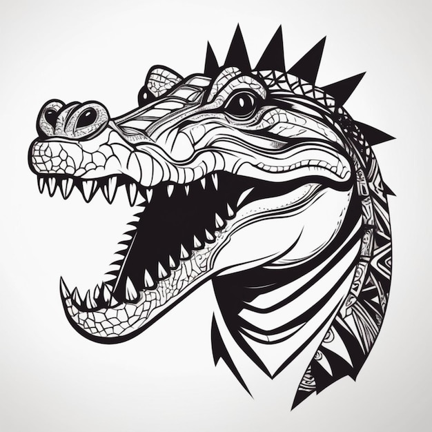 Священный племенной крокодил — величественное произведение искусства рептилии