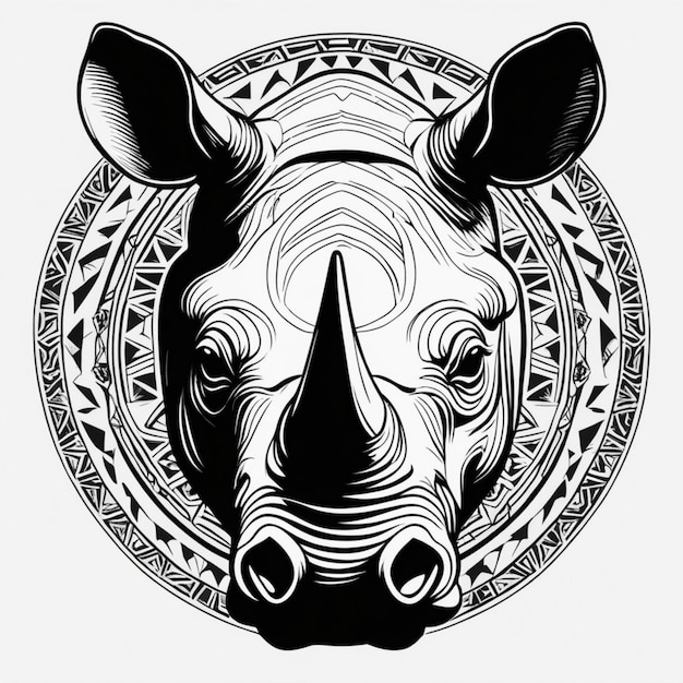 Sacred tribal rhino an icon of resilience and power