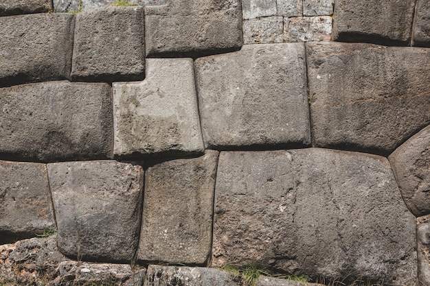 Sacsayhuaman-fort in Cusco Peru of stenen muur achtergrond