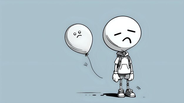 A sad animated character clutching a deflated balloon symbolizing dashed hopes