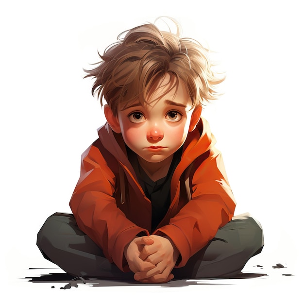 sad child illustration