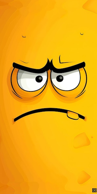 Photo sad emoji face yellow background