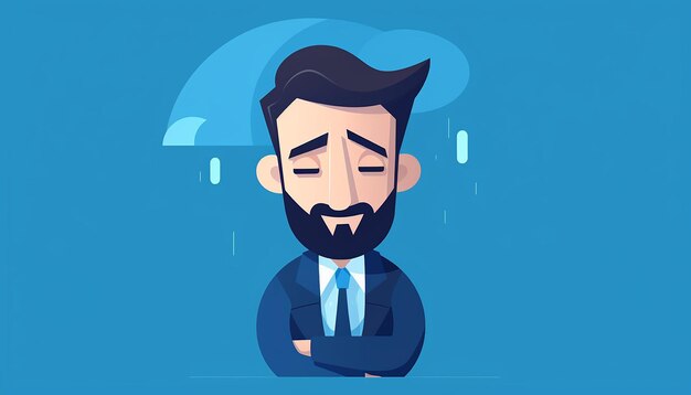 Sad and happy 2d vector art