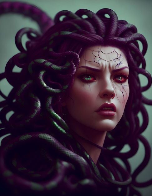 Sad Medusa Snake Hair